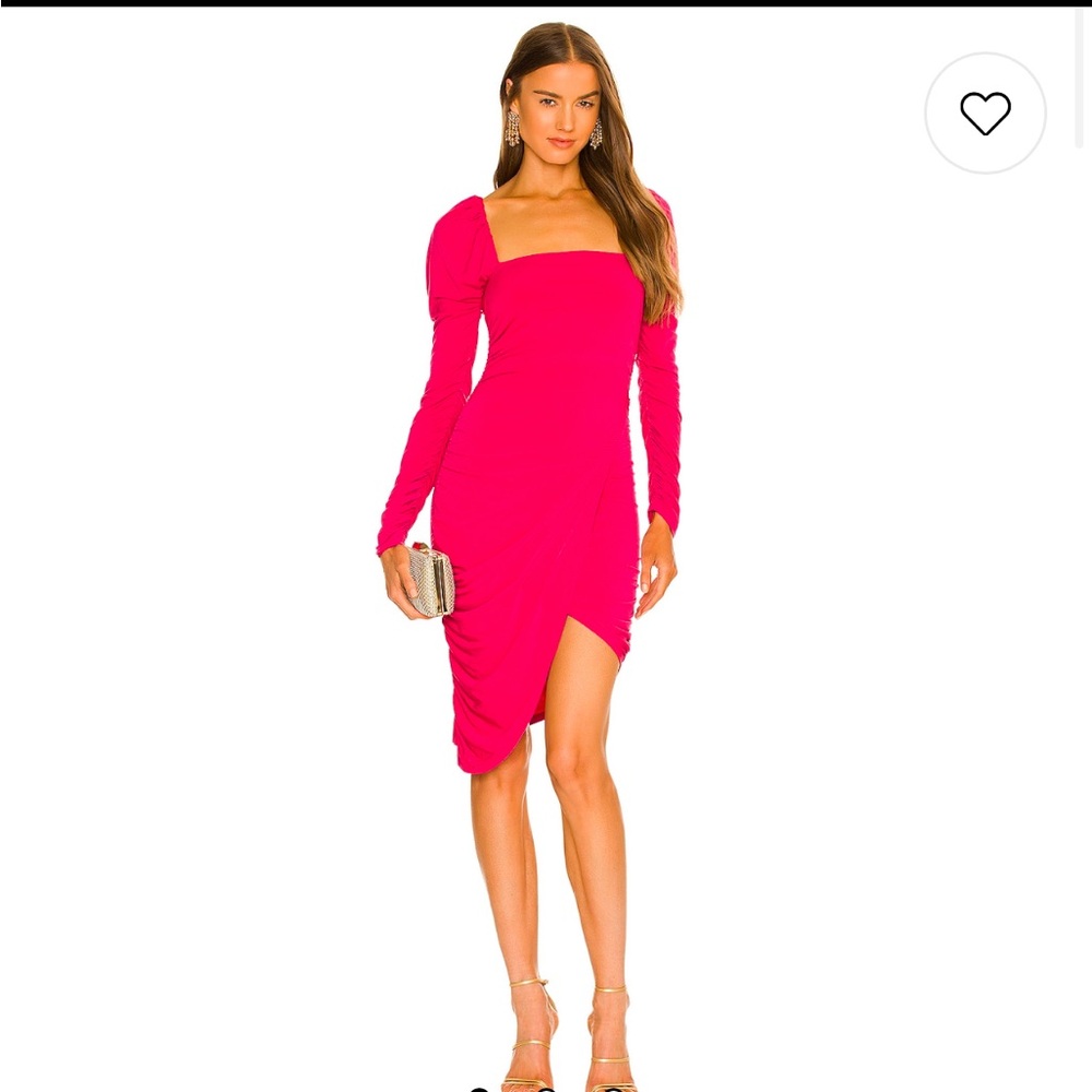 x REVOLVE Ashley Midi Dress in Fuschia